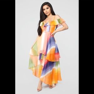 Fashion Nova Multicolored Dress